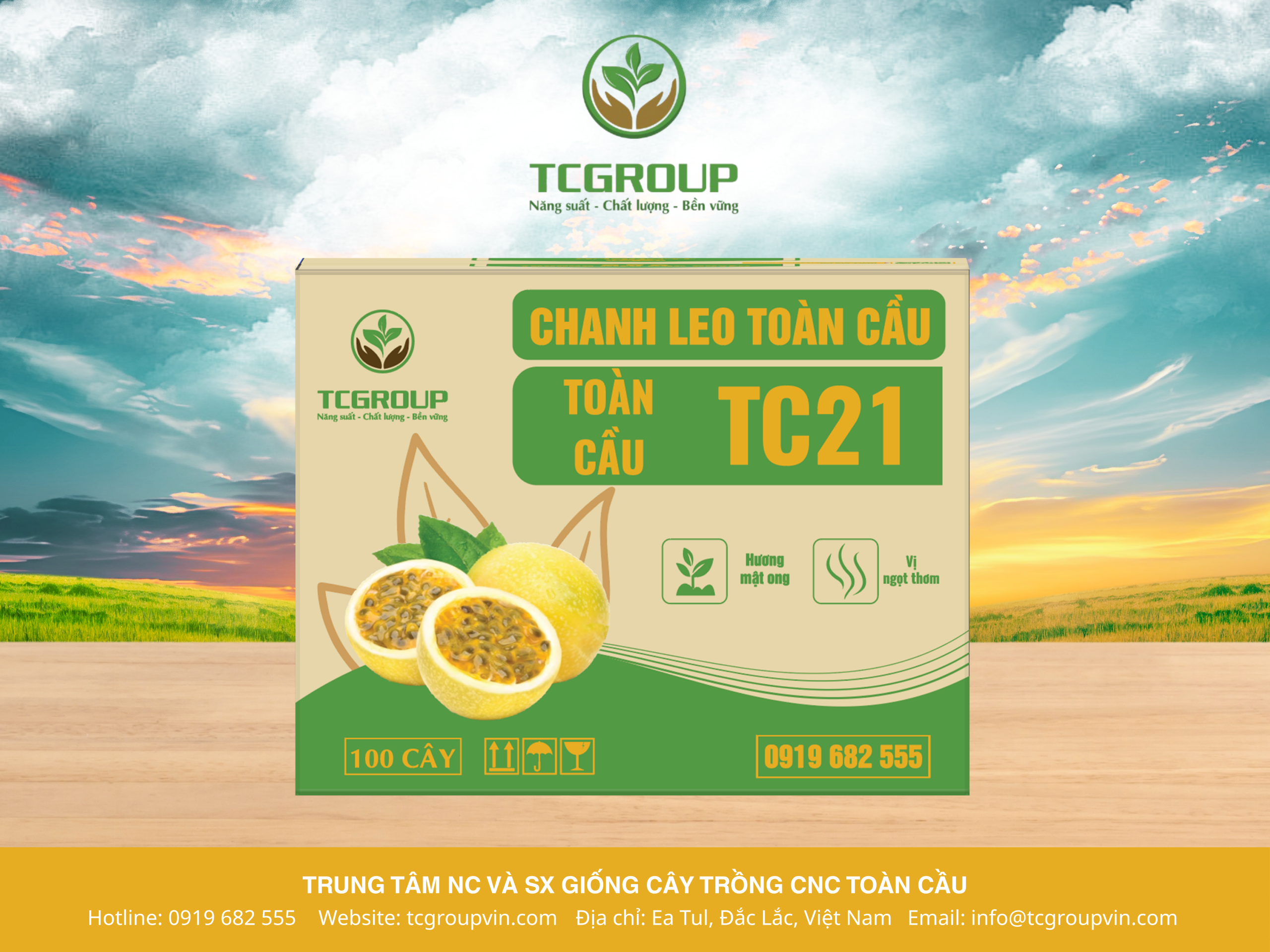 GIỐNG CHANH LEO VÀNG NGỌT KHÂM MẬT TC21