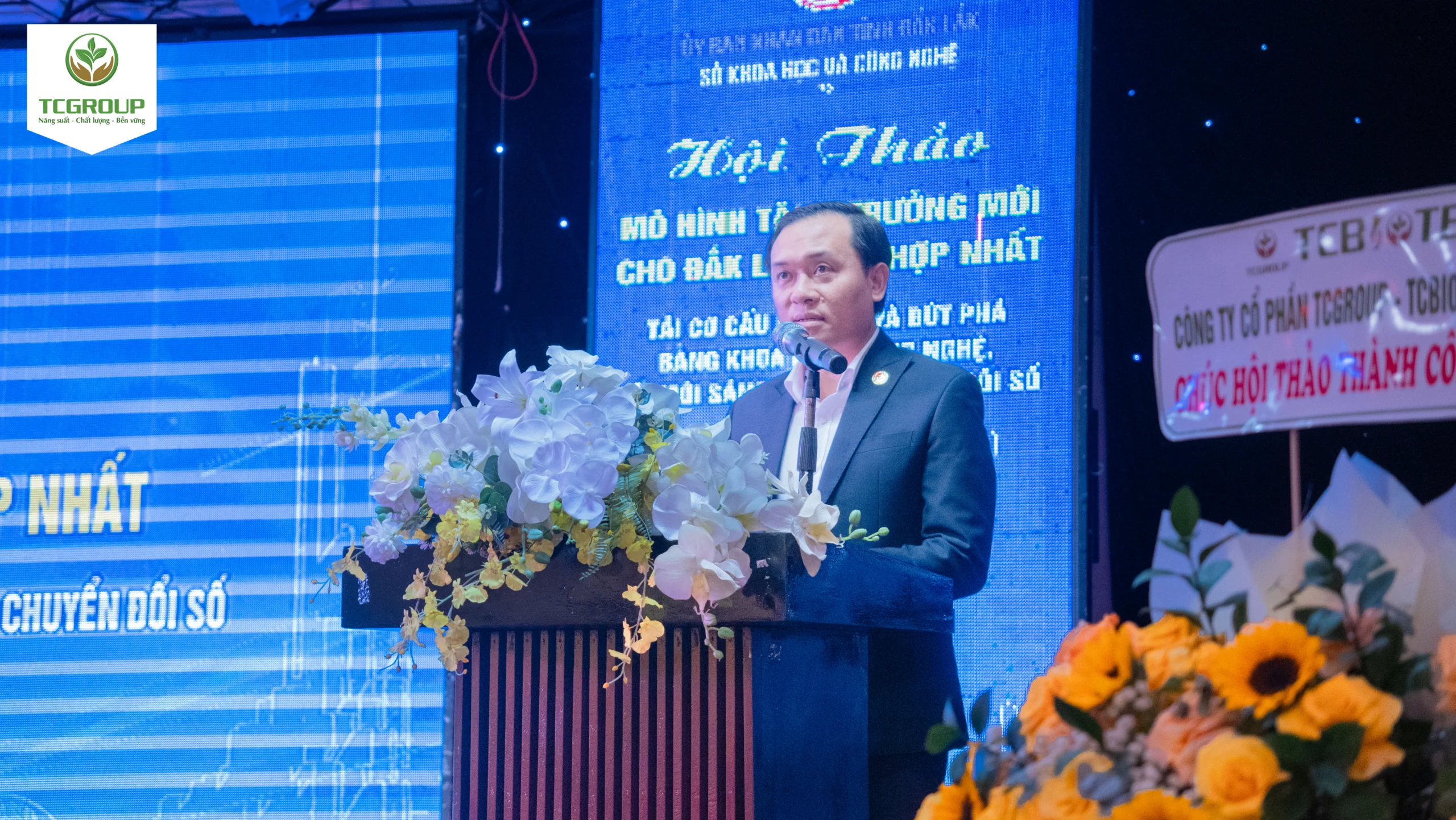 Giám đốc Sở Khoa học và Công nghệ - ông Bùi Thanh Toàn phát biểu tại hội thảo